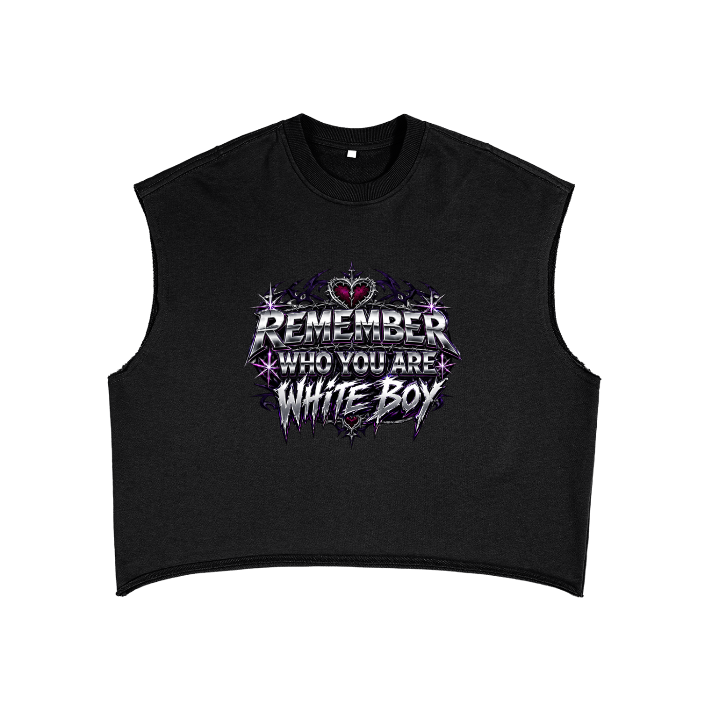 Remember White Boy Cropped Tee