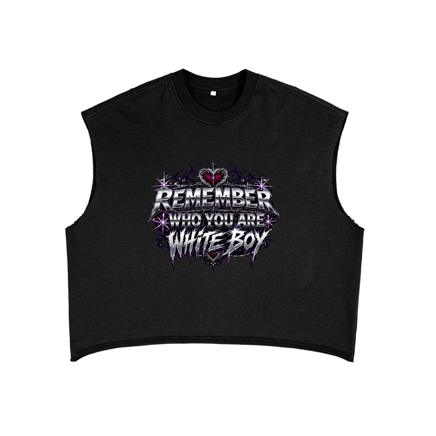 Remember White Boy Cropped Tee