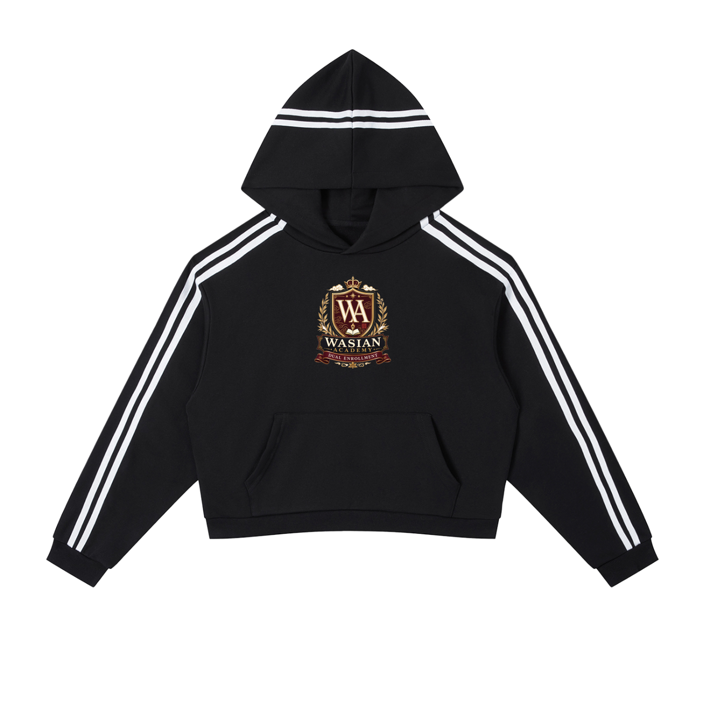 Wasian Cropped Hoodie